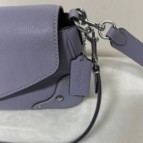 COACH CE634 Millie Shoulder/Crossbody Pebble Leather Crossbody Sv/Mist NWOT $428 - Picture 2 of 16